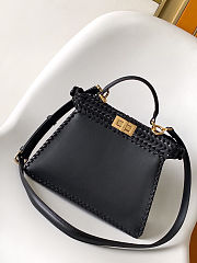 Fendi Women Peekaboo ISeeU Petite Black Padded Calfskin Leather Bag  - 3