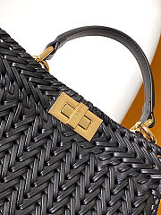 Fendi Women Peekaboo ISeeU Petite Black Padded Calfskin Leather Bag  - 5