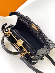 Fendi Women Peekaboo ISeeU Petite Black Padded Calfskin Leather Bag  - 6