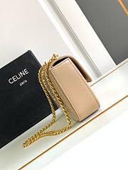 Celine Claude Shoulder Bag in Nude Color Calfskin Size 20.5 x 10.5 x 4cm - 2