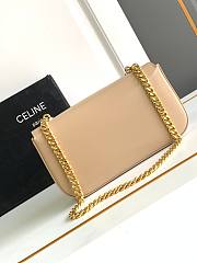 Celine Claude Shoulder Bag in Nude Color Calfskin Size 20.5 x 10.5 x 4cm - 4