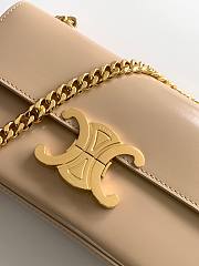 Celine Claude Shoulder Bag in Nude Color Calfskin Size 20.5 x 10.5 x 4cm - 6