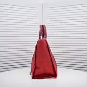 Chanel Canvas Large Deauville Tote Red Size 38x29x17cm  - 3