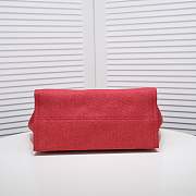 Chanel Canvas Large Deauville Tote Red Size 38x29x17cm  - 2