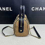 Chanel Vintage Bowling Bag Beige Size 17x21x13cm - 5