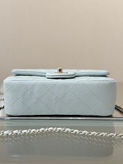 Chanel Mini Flap Bag With Top Handle Blue Size 20×13×9cm - 5