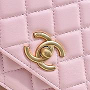Chanel Shiny Lambskin Quilted Golden Links Wallet On Chain Size 12x19x3.5cm - 6