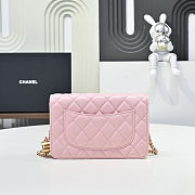 Chanel Shiny Lambskin Quilted Golden Links Wallet On Chain Size 12x19x3.5cm - 4