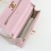 Chanel Shiny Lambskin Quilted Golden Links Wallet On Chain Size 12x19x3.5cm - 3