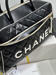 CHANEL Vintage Leather Tote Bag Black Size 46x27x13cm - 6
