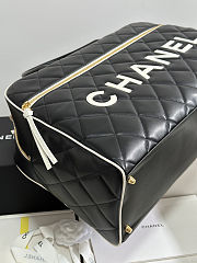 CHANEL Vintage Leather Tote Bag Black Size 46x27x13cm - 5