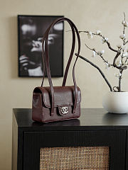 Chanel 2026 Bag 22cm Burgundy Grained Shiny Calfskin Size 22cm - 4