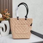 Chanel Calfskin Quilted Medium Cambon Tote Beige Size 25x24x13cm - 4