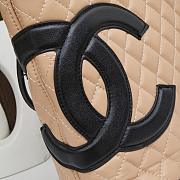 Chanel Calfskin Quilted Medium Cambon Tote Beige Size 25x24x13cm - 3