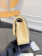 Chanel Beige Medium Classic Flap Bag Size 15.5x25.5x6.5cm - 5