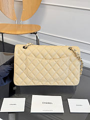 Chanel Beige Medium Classic Flap Bag Size 15.5x25.5x6.5cm - 4