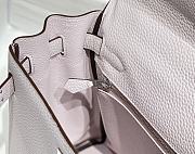  Hermès Kelly Retourne 28 Mauve Pale Clemence Palladium Hardware Size 28cm - 5