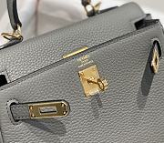 Hermes Togo Kelly Retourne Mini Gray Size 20cm - 4