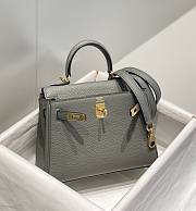 Hermes Togo Kelly Retourne Mini Gray Size 20cm - 3
