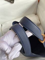 Hermès Picotin Lock 18 Bleu Saphir Maurice Silver Hardware Size 18cm - 3