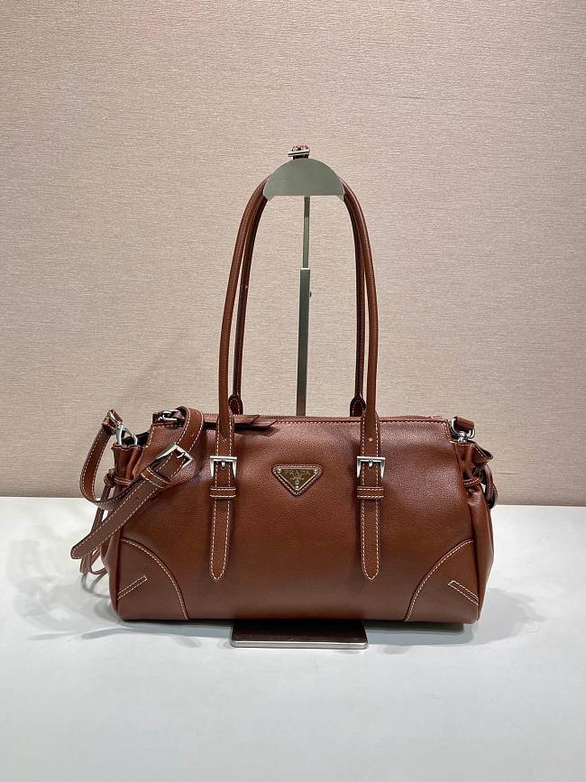 Prada Brown Medium Bonnie Tote Bag in Leather Size 32x17.5x10.5cm - 1