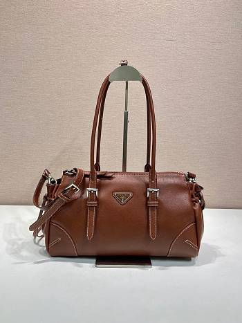 Prada Brown Medium Bonnie Tote Bag in Leather Size 32x17.5x10.5cm
