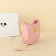 Celine Tilly Medium Bag In Patent Calfskin Pink Size 22x13.5x4cm - 6