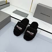 Balenciaga Furry Slide Sandals  - 6
