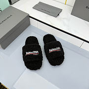 Balenciaga Furry Slide Sandals  - 5