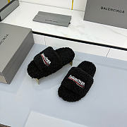 Balenciaga Furry Slide Sandals  - 4