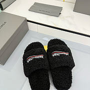 Balenciaga Furry Slide Sandals  - 2