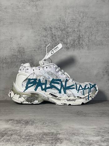 Balenciaga Runner Graffiti White Blue 772767W3RBQ9040