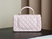 Chanel Light Pink Mini Rectangle Top Handle Flap Bag Size 20x13x9cm - 3
