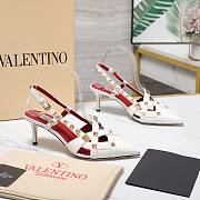 Valentino Garavani Studdy Slingback Pumps White 6.5cm - 3