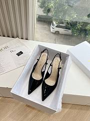Dior Tribales Patent Slingback Pump in Metallic Black 7cm - 6
