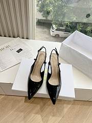 Dior Tribales Patent Slingback Pump in Metallic Black 7cm - 2