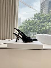 Dior Tribales Patent Slingback Pump in Metallic Black 7cm - 5