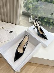Dior Tribales Patent Slingback Pump in Metallic Black 7cm - 4