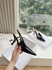 Dior Tribales Patent Slingback Pump in Metallic Black 7cm - 3