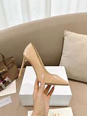 Christian Dior D-STILETTO Beige Patent Pointed Toe Pumps 7.5cm - 5