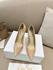 Christian Dior D-STILETTO Beige Patent Pointed Toe Pumps 7.5cm - 2