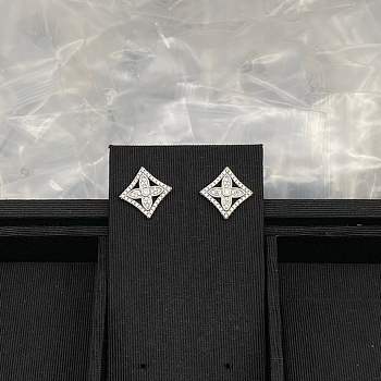 LV monogram flower motif earring