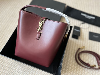 YSL Le 37 mini leather bucket Red bag Size 17×20×13cm
