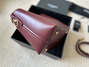 YSL Le 37 mini leather bucket Red bag Size 17×20×13cm - 6
