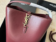 YSL Le 37 mini leather bucket Red bag Size 17×20×13cm - 2