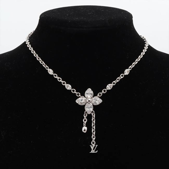 Louis Vuitton M02091 Model Unknown TE1294 Necklace Metal x Rhinestone - 1