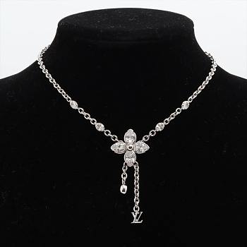 Louis Vuitton M02091 Model Unknown TE1294 Necklace Metal x Rhinestone