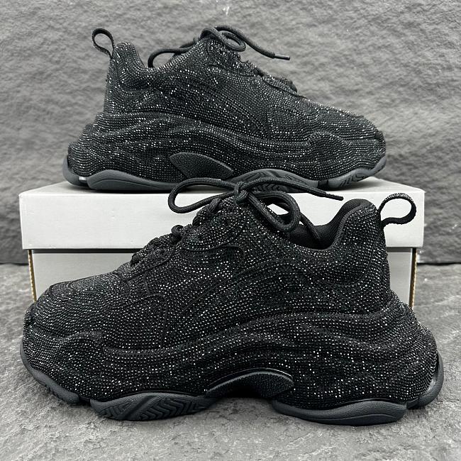 Balenciaga Triple S Black Rhinestones - 1