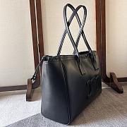 Celine Smooth Calfskin Cuir Triomphe Cabas Drawstring Black Size 44x28 x18cm - 6