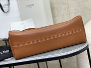 Celine Smooth Calfskin Cuir Triomphe Cabas Drawstring Brown Size 44x28 x18cm - 4